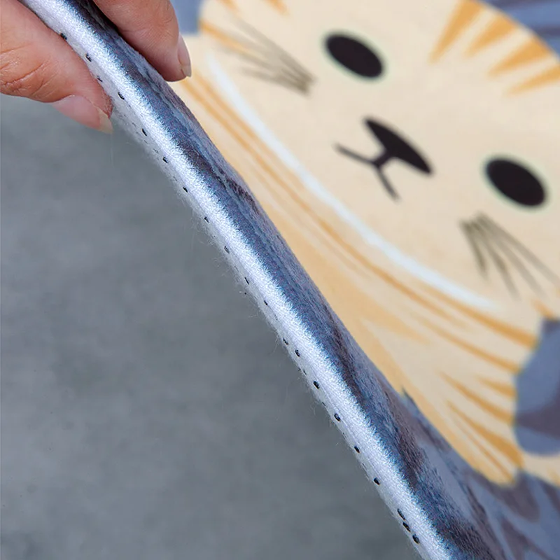 Фланелевый напольный коврик нескользящий кухонный ковер с принтом кошки