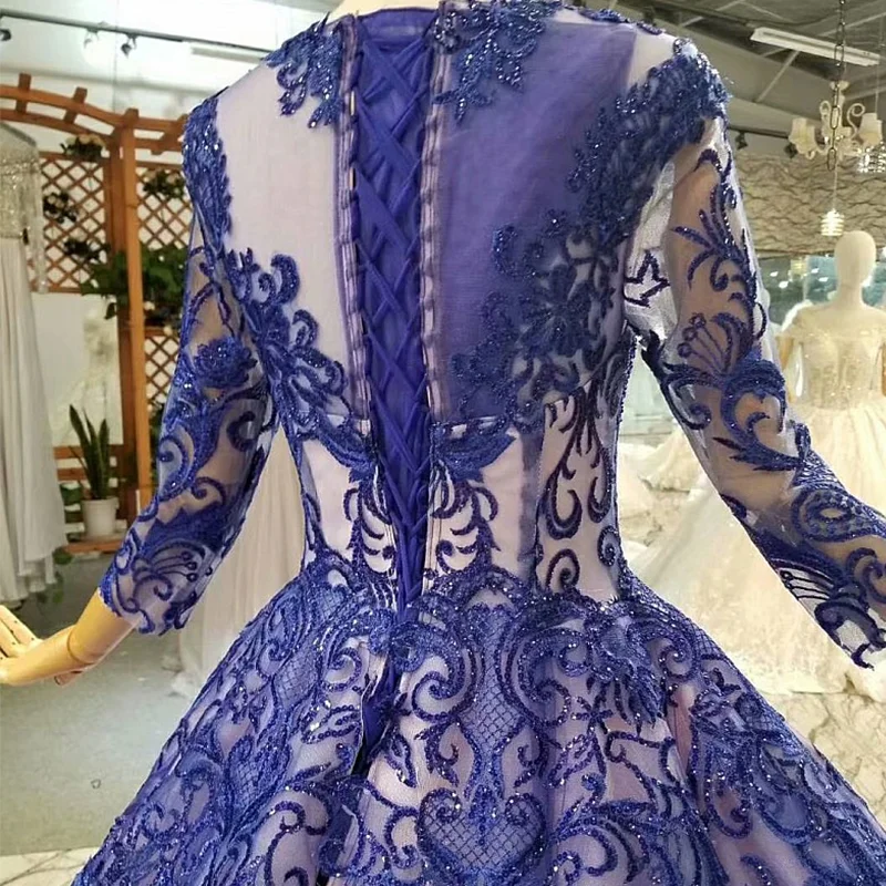 LS214771 недорогое мусульманское длинное вечернее платье с круглым вырезом для мамы