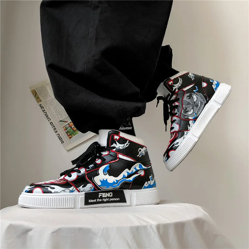 

2021 Anime Shoes cosplay Men Women Casual Shoes Winter High-top Vulcanized Canvas Shoes men shoes shoes 35-44