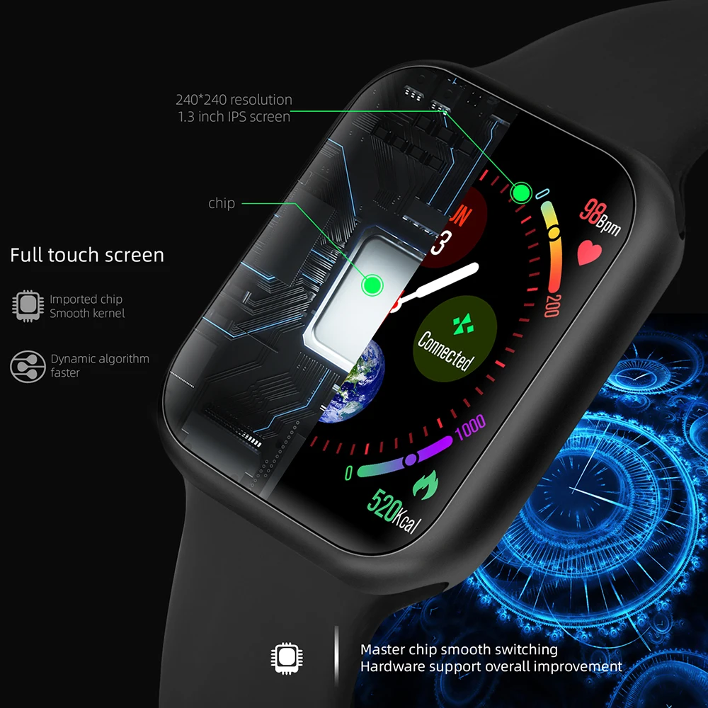 Умные часы UTELITE P90 Мониторинг Артериального давления напульсники фитнес трекер