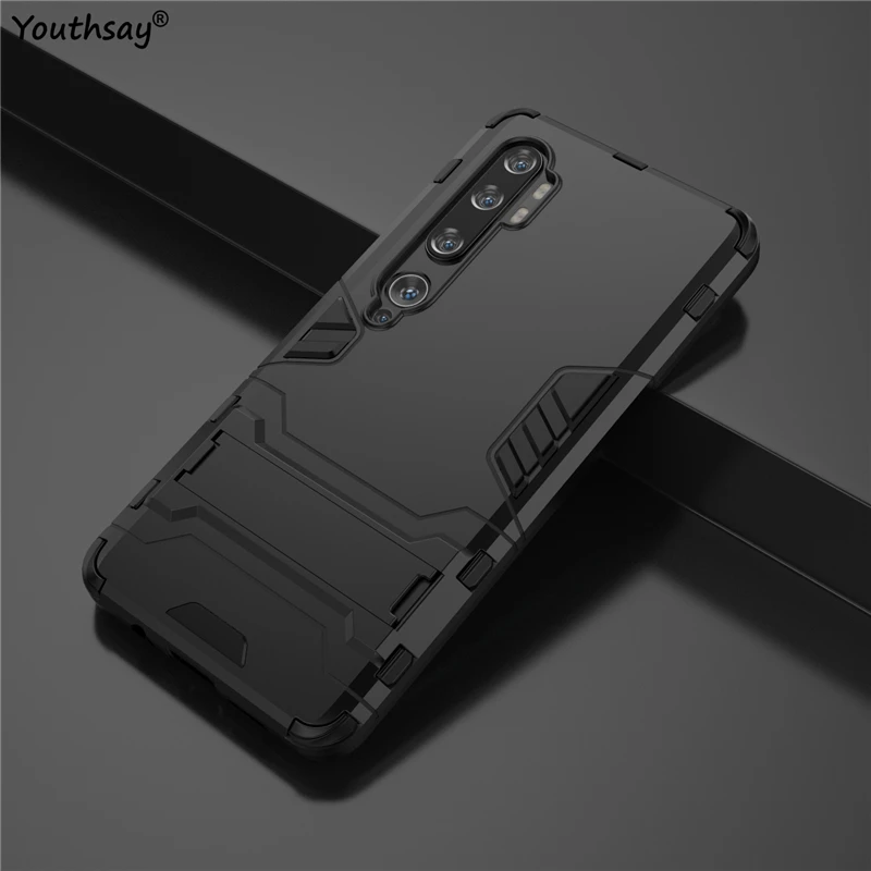 

For Xiaomi Mi Note 10 Case Cover For Xiaomi Mi Note 10 Rubber Protective Fundas PC Robot Armor Phone Case For Xiaomi Mi Note 10