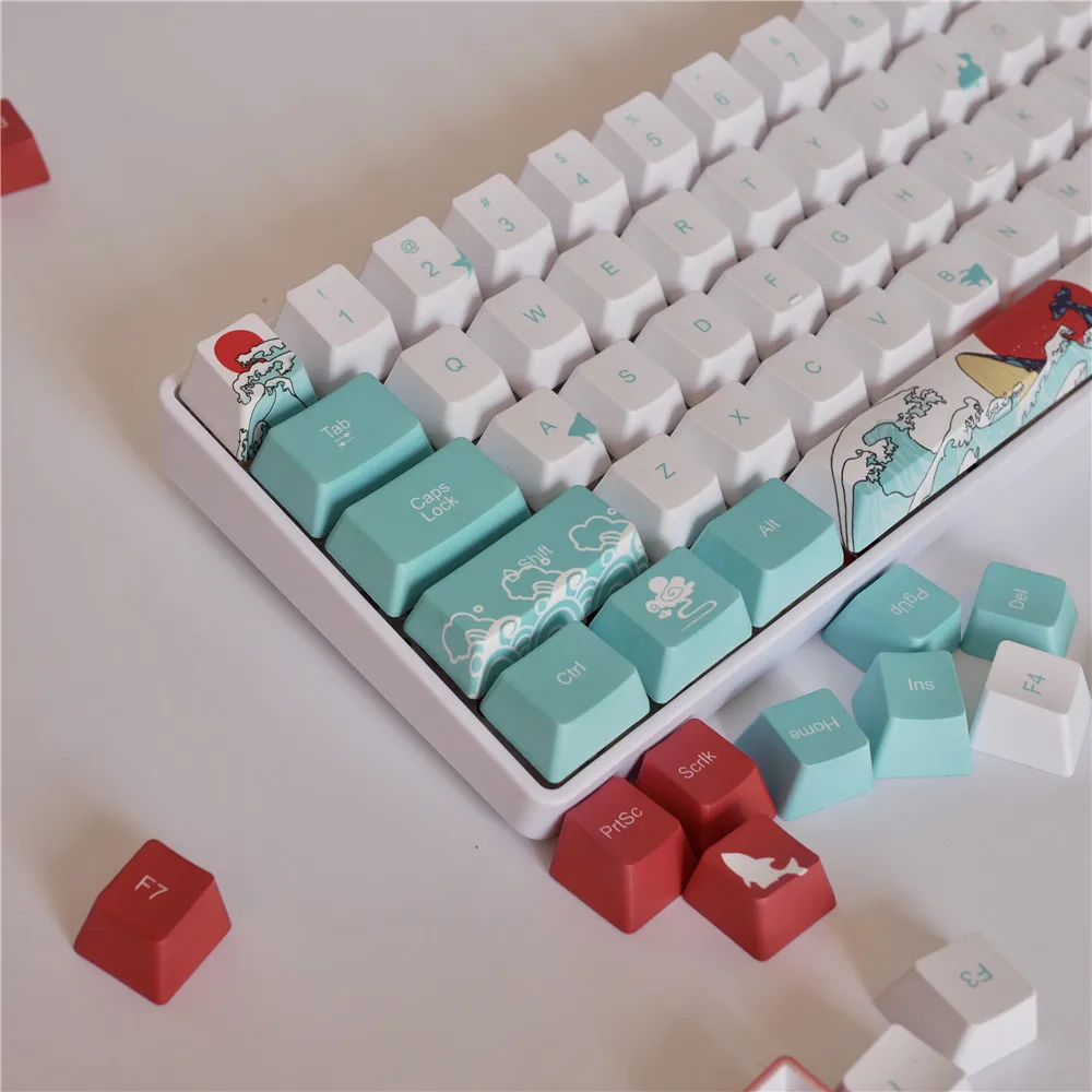 Japanese Coral Sea Keycap PBT механическая клавиатура с сублимационным ключом OEM