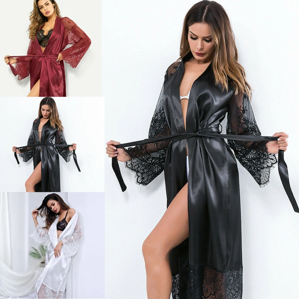 Женское сексуальное кружевное ночное белье халат Новая мода женские халаты Ночная рубашка ночное белье