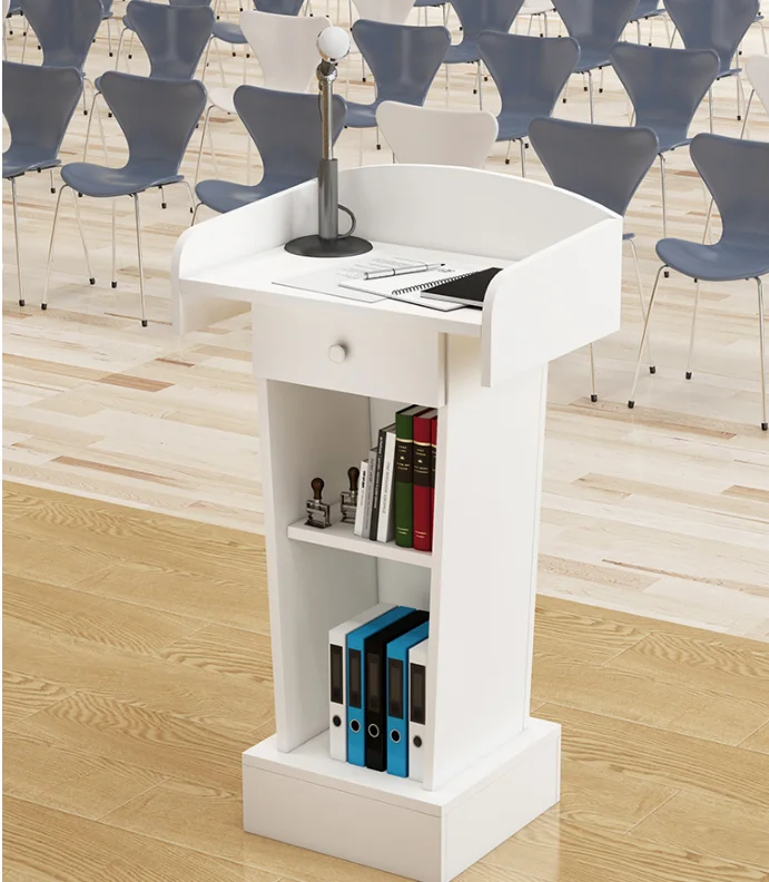

Podium, speech desk, simple and modern welcome desk, reception desk, shopping guide desk, guest desk, host desk, emcee desk, des