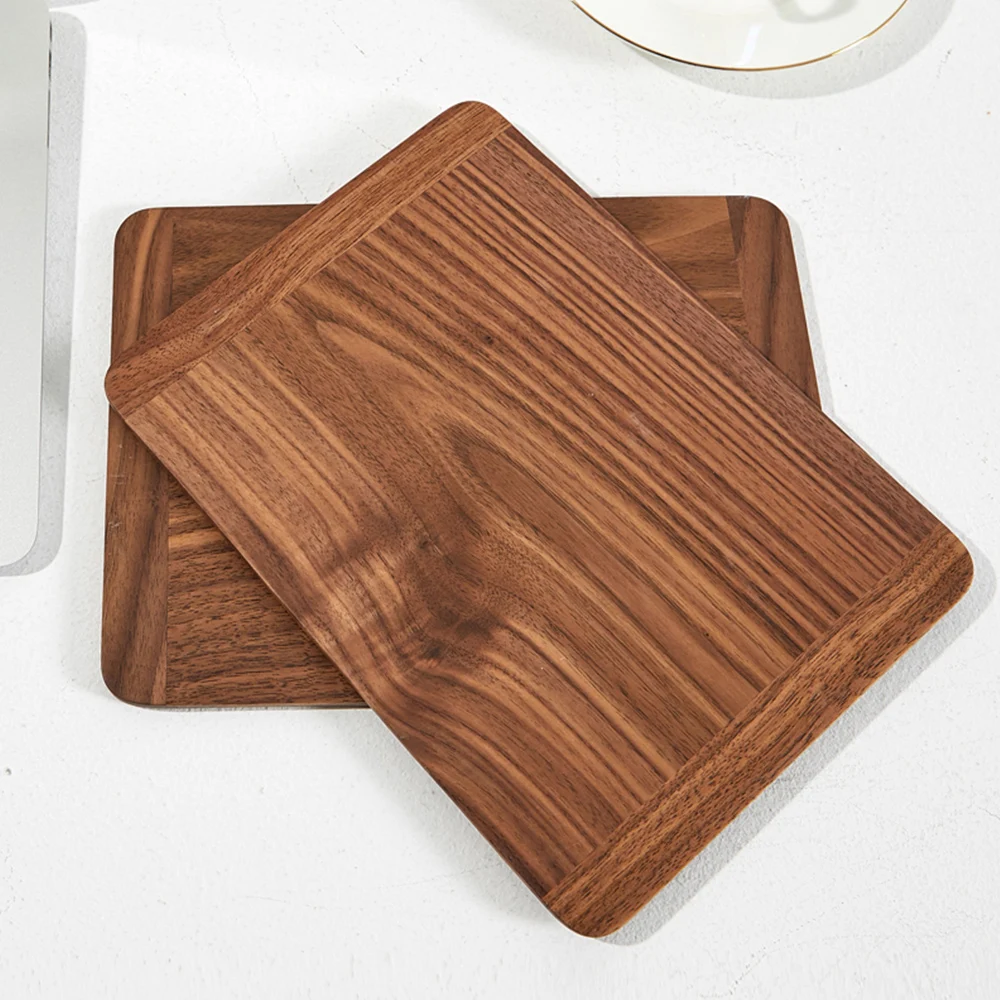 Черный грецкий орех деревянные Мышь коврик для офиса дома гладкая Защита