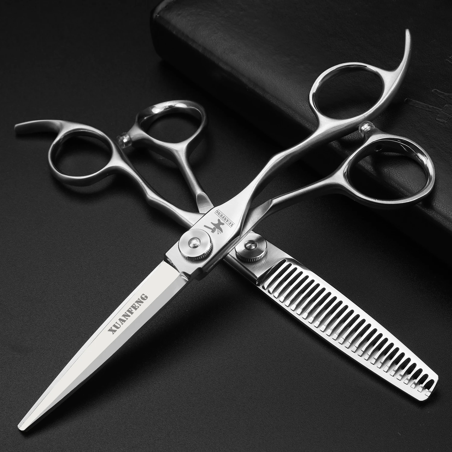 

6" Sharp Barber Scissors Kit Cutting Scissors Conventional Hair Thinning Shear Hairdressing Scissors Set for Hairdresser Home