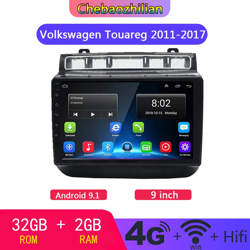 Android 9 1 для VW Volkswagen Touareg 2011 2017 автомобильное стерео радио GPS навигация