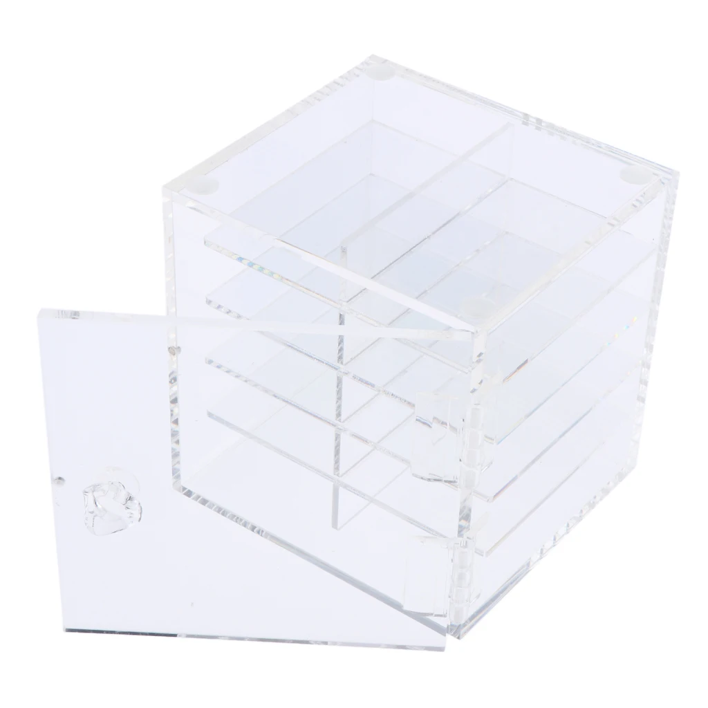 

10 Layers Acrylic Eyelash Organiser Holder False Lashes Storage Case Clear