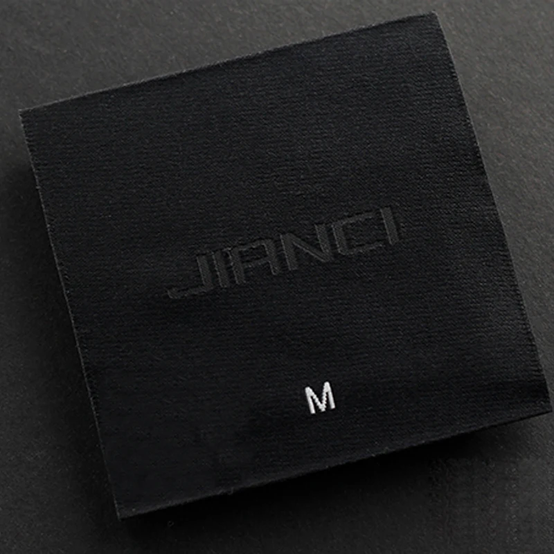 FreeShipping1000PcsCustomizedWovenHandMadeBlackCottonYarnLabelsCustomClothTagCustomGarmentLabelsForClothesPrintMatteNotBrushed|custom woven