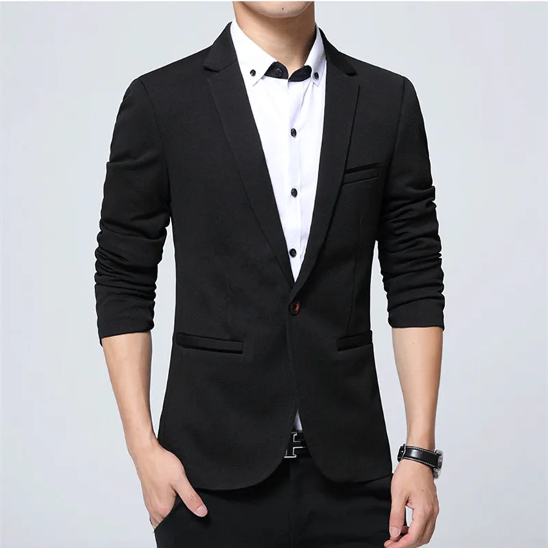 Мужской простой классический деловой Блейзер весна осень повседневный костюм