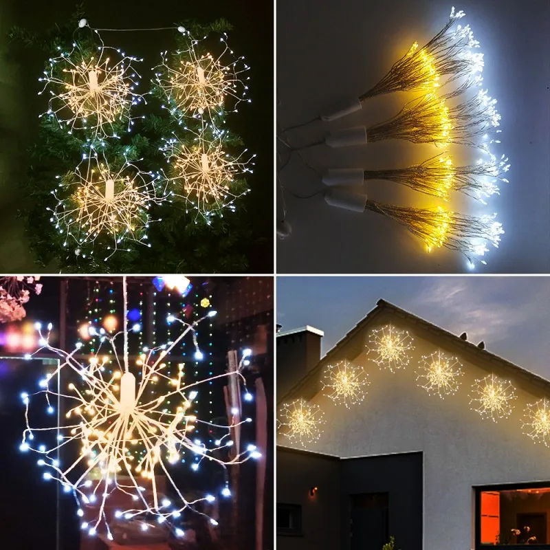 Фейерверк строка светильник s теплый белый 480 Led Рождество Свадебная вечеринка