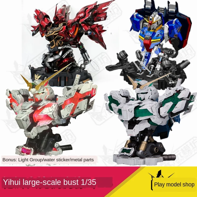 THINKEASY 1/35 RX-0 MSN-06S Sinanju Unicorn Zeta Bust Model Action Figure Sculpture Mobile Suit Assemble | Игрушки и хобби
