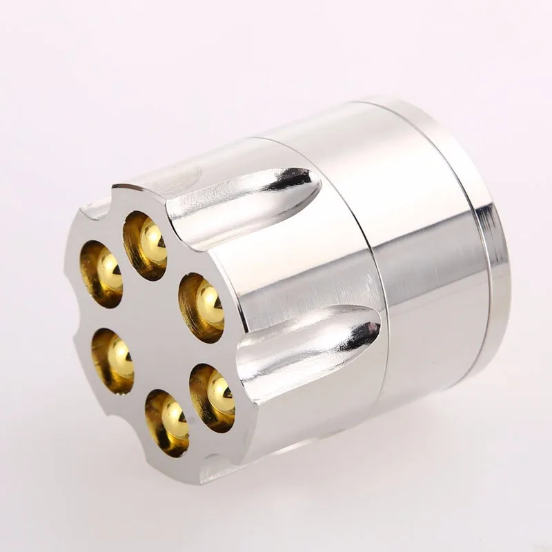 

40mm Bullet Weed Grinder Silver Grinder Weed 3 Layer Hot Sale