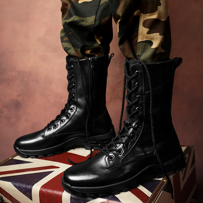 Мужские ботинки из натуральной кожи зимние уличные кожаные теплые на меху