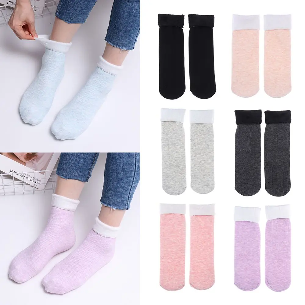 

Women Mens Seamless Thermal Cotton Snow Socks Velvet Floor Socks Thicken Sleeping Hosiery