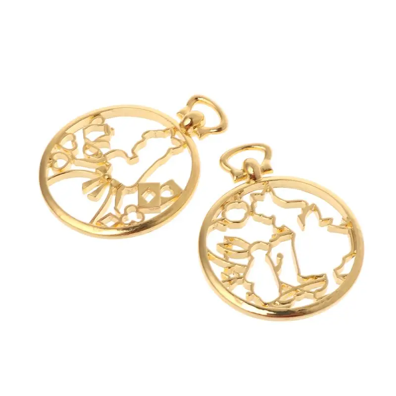 

11 Pcs/Set DIY Epoxy Resin UV Resin Metal Frame Cartoon Castle Shape Creative Pendant Holder Hollow Jewelry Findings Charms Deco