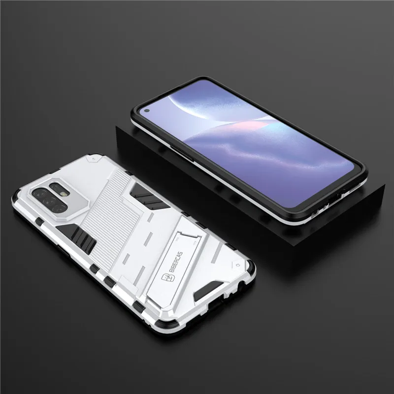 For OPPO A94 5G Case For OPPO A94 5G Cover Cases Armor PC Shockproof Silicone Protective Phone Bumper For OPPO A94 5G