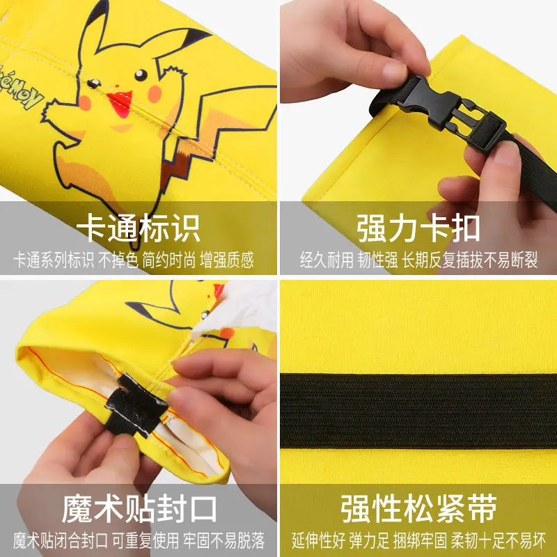 

TAKARA TOMY Pokemon Car Tissue Box Cartoon Pikachu Car Hanging Drawer Box Chair Back Armrest Box High-grade Paper Drawer Box