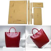 1set diy kraft paper template simple and stylish women shoulder bag handbag leather craft pattern diy stencil sewing pattern