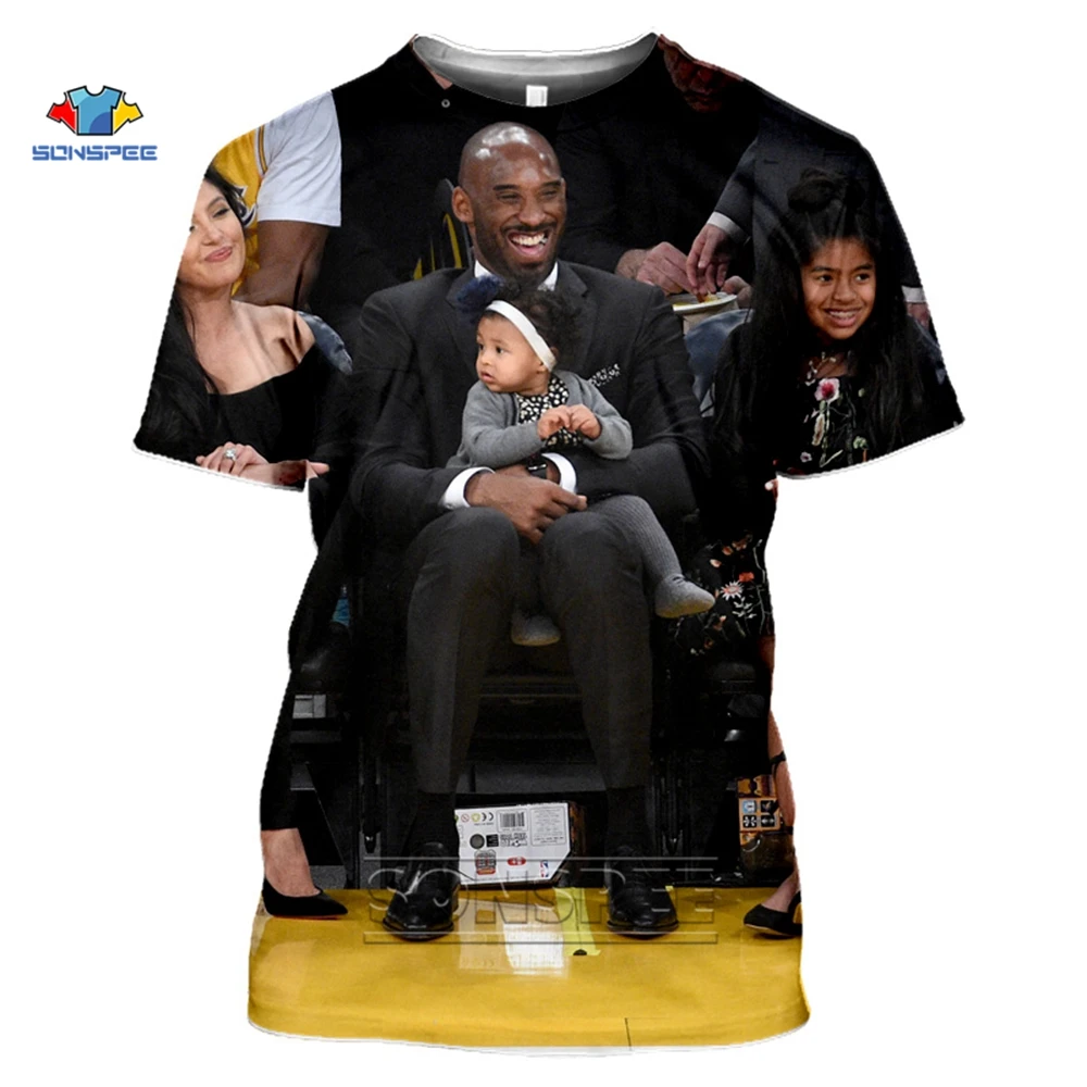 SONSPEE Коби Брайант Летние футболки в стиле хип Топ 3D Футболка с принтом Camiseta Homme
