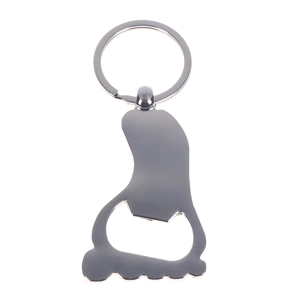 

1x Sole Shaped Metal Ring Keyring Chain Keychain Key Fobs Bar Beer Bottle Opener