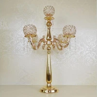 europe style 76cm tall wedding candelabra wedding centerpiece 5 arms crystal candle holder wedding table centerpieces decoration