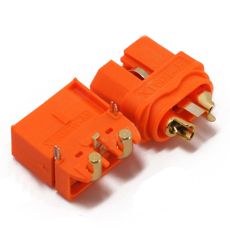 Conector AMASS XT60 2 + 1 con Pin de se&ntilde;al XT60IPW XT60I, placa Rectangular Horizontal, enchufe, versi&oacute;n de dos n&uacute;cleos, 10 unids/lote-0