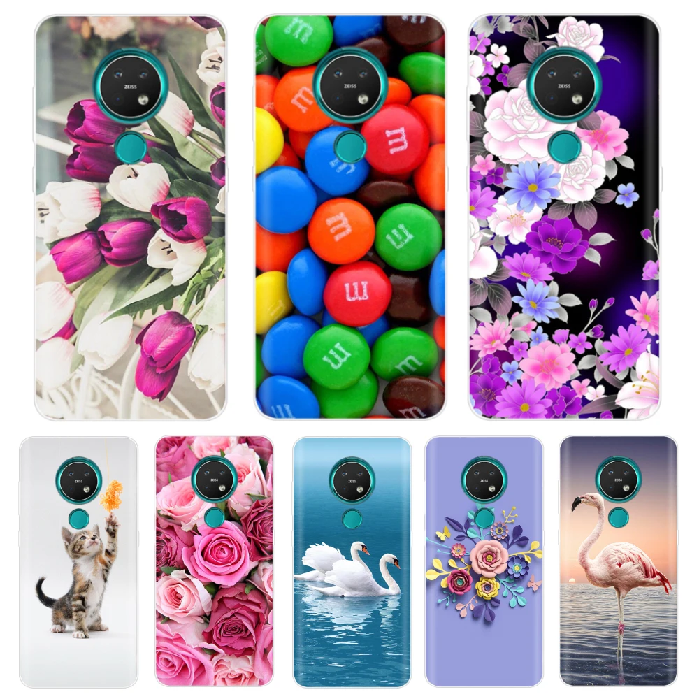 

For Nokia 3.4 Back Cover Silicone Phone Case for Nokia 3.4 2020 Case 6.39 inch Flower Funda Coque Capa Bumper Protect Shell Bag