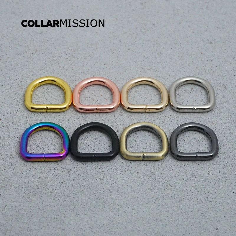 Металлическое не сварное никелированное D-образное кольцо 20 шт./лот 15 мм для