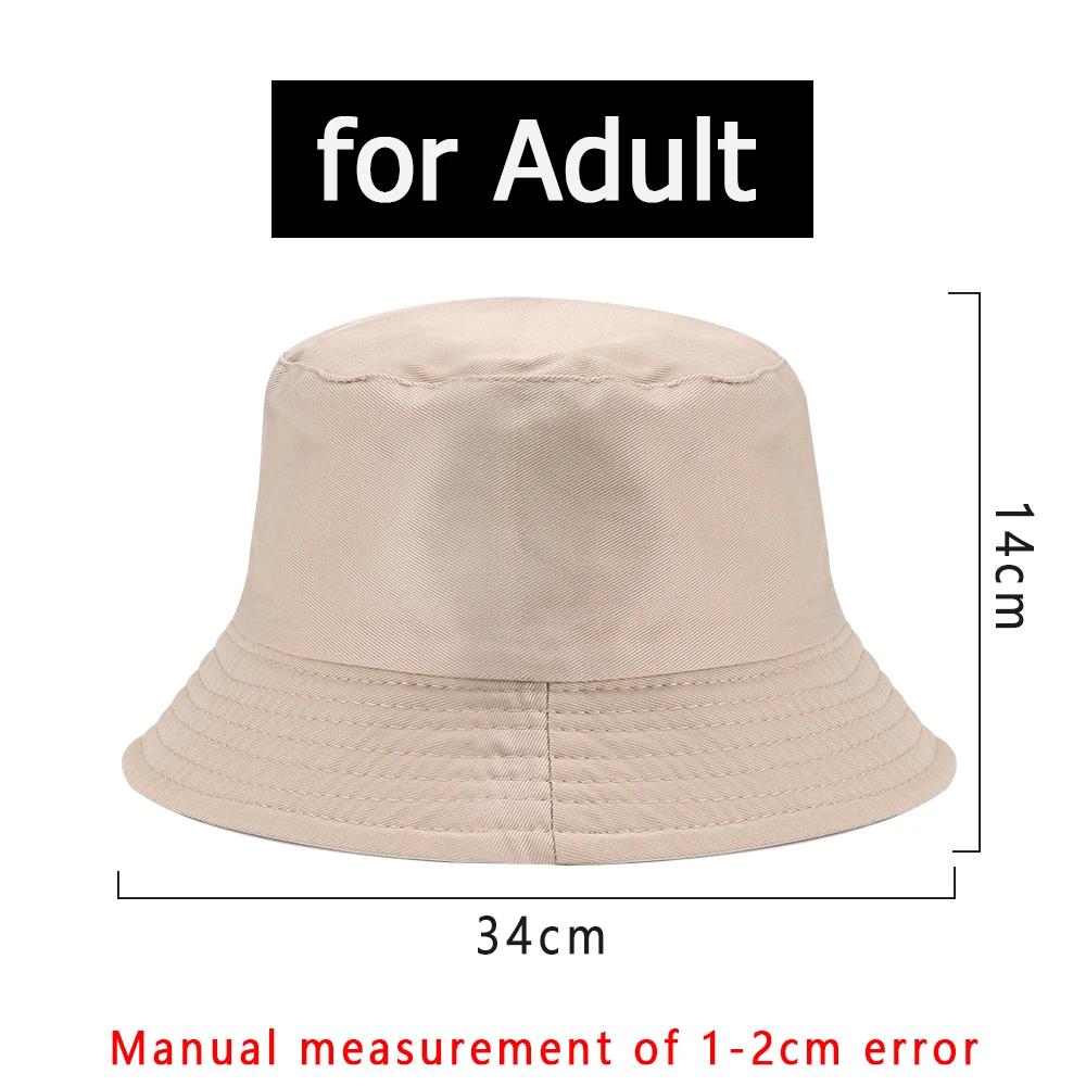 

Unisex Cotton Bucket Hats Sunscreen Foldable Fishing Hunting Cap Basin Chapeau Outdoor Sun Prevent Hat for Women Men Child