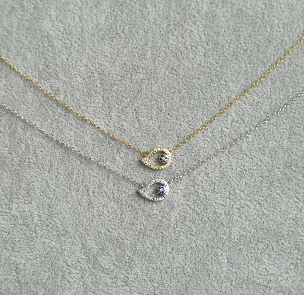 Женское Ожерелье-макси Collier тонкое ожерелье из серебра с мелким камнем в форме