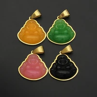 new 2020 fashion ins resin maitreya pendant for women necklace chain stainless steel buddha necklace jewelry drop shipping