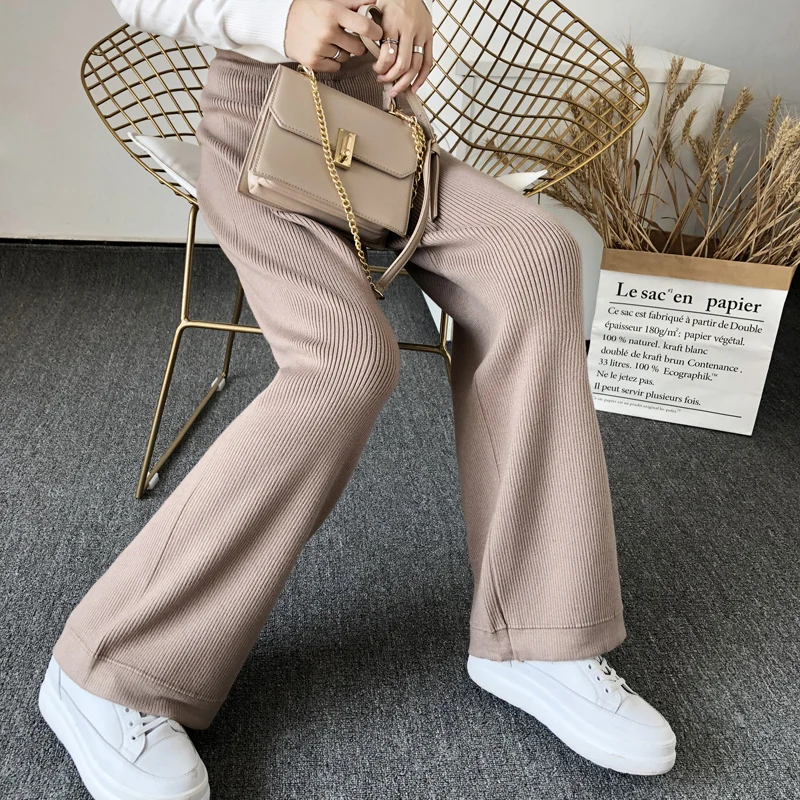 Новинка 2019 зимние женские брюки мягкие восковые удобные кашемировые трикотажные