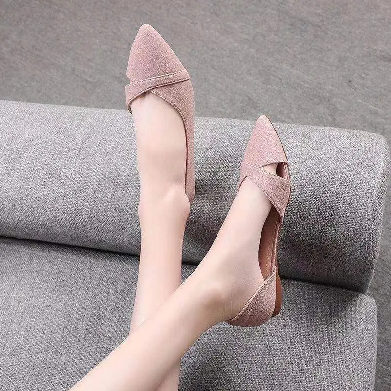 

Akexiya 2021 Casual Flat Shoes Woman New Summer Breathable Comfortable Soft-soled Shoes Pointed Toe Shallow Flat Women Shoes