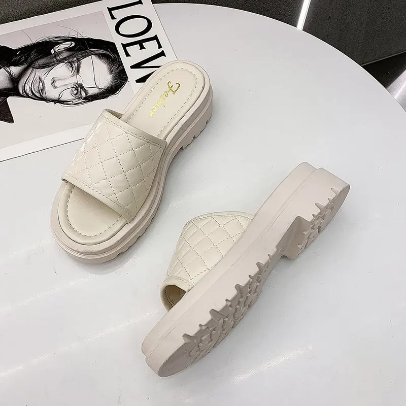 2021 шлепанцы женская обувь на плоской подошве летние женские модные Нескользящие