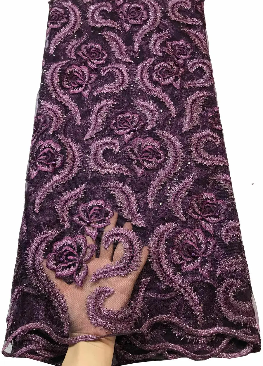 Темно-Синие французские кружева 2021 ткани высокого качества тюль африканские