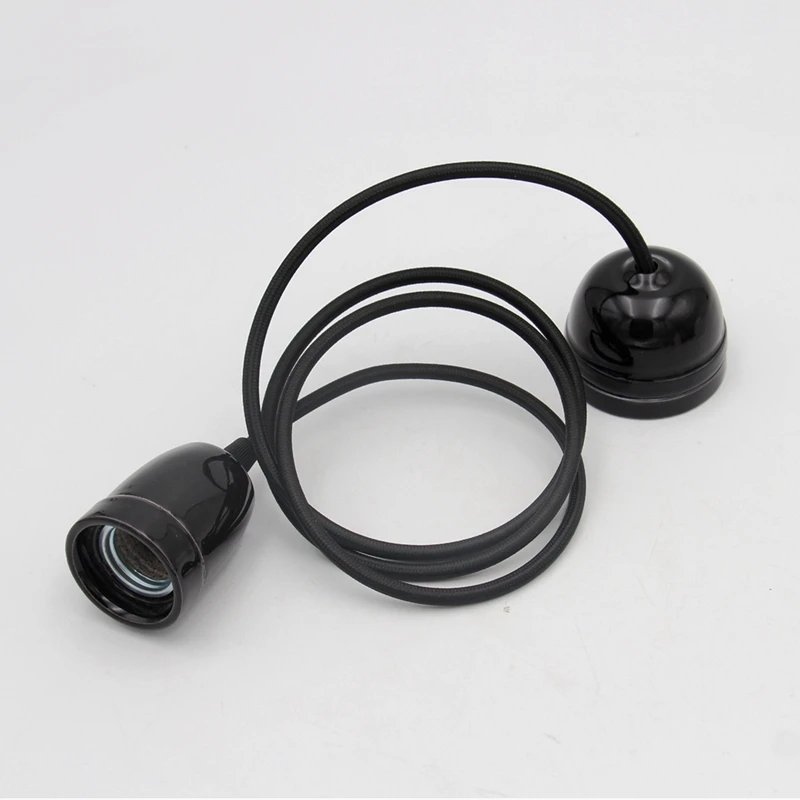 E27 Керамика лампа держатель подвесной светильник шнур набор настенное крепление