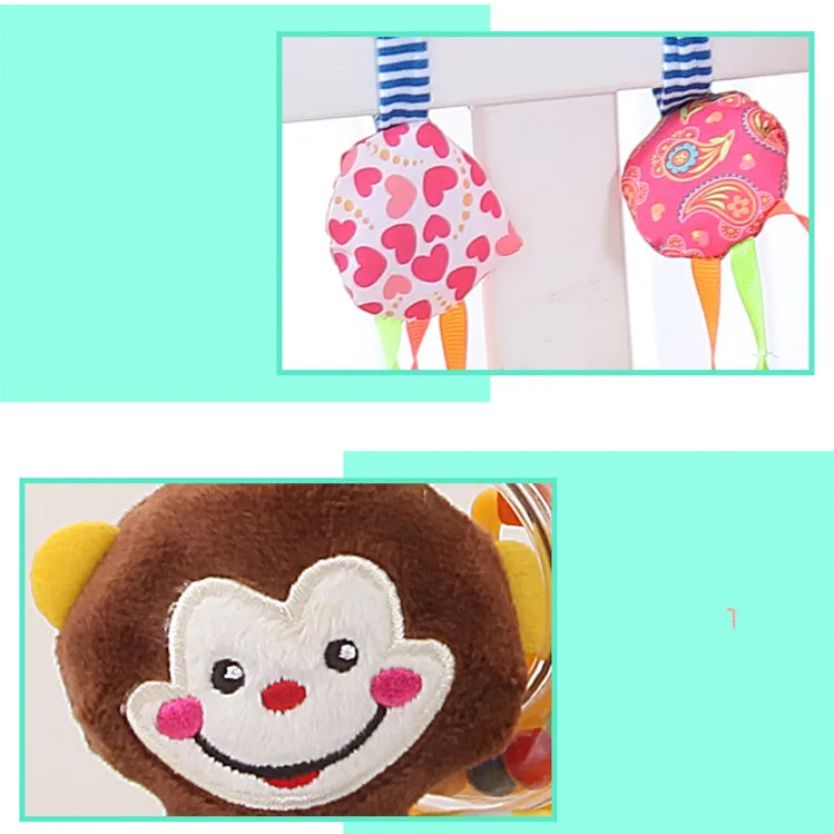 Soft Infant Crib Bed Stroller mobile Hanging Rattle Toys Baby Frog Elephant Owl Cat Toy Trolley 0-12 Newborn Plush Educational