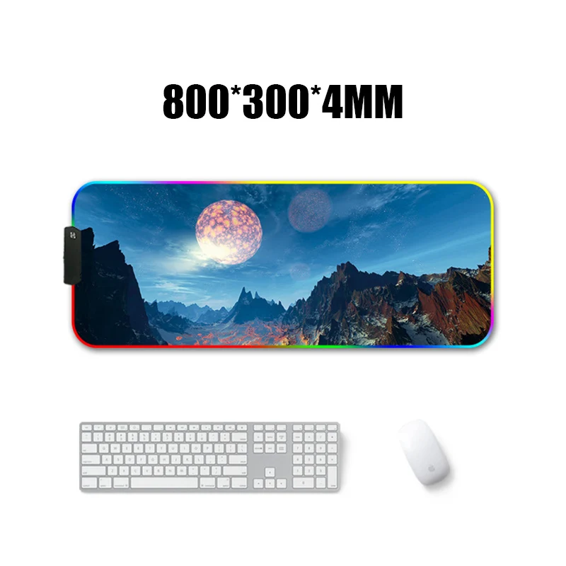 Светодиодный игровой коврик для мыши, RGB, негабаритный, светящийся, USB, светодиодный, с расширенной подсветкой, клавиатура, не скользит, одеяло, коврик для DOTA PUBG - Цвет: Color 6