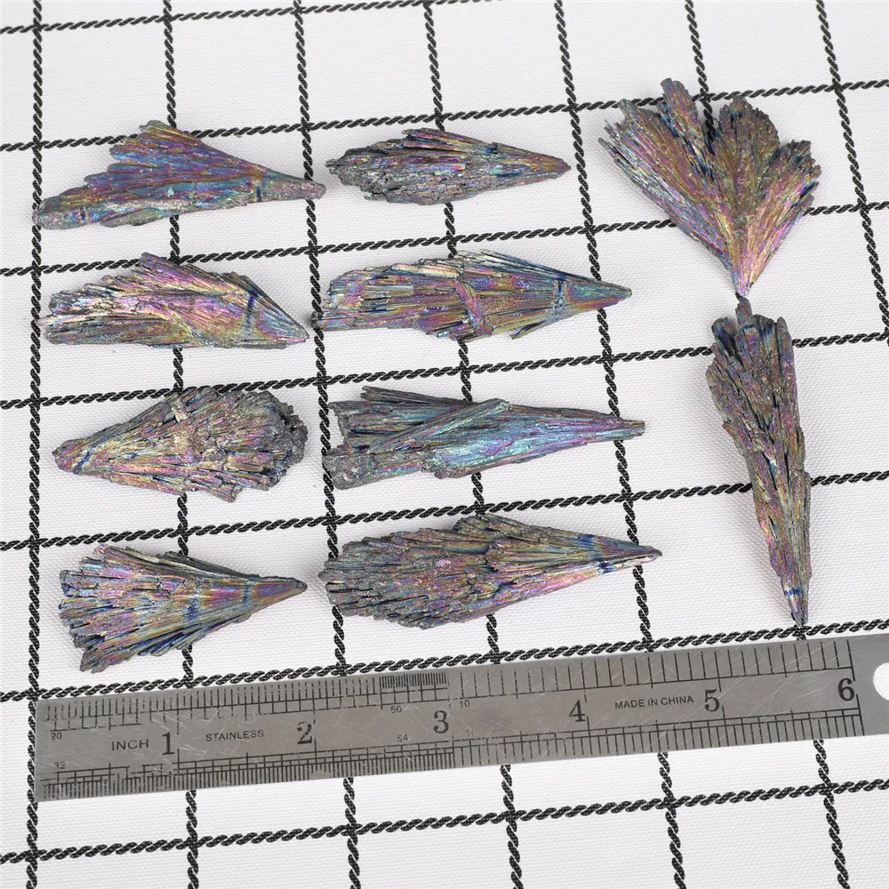 

500g Titanium Black Tourmaline Aura Quartz Crystal Tail Decoration Crafts Natural Stones Minerals Raw Home Decor