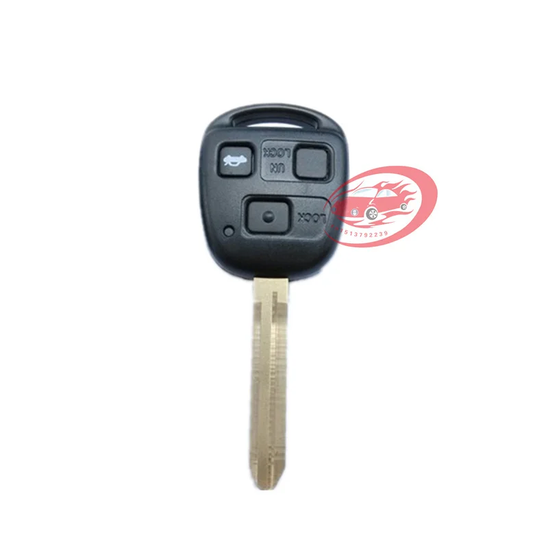 Hot sale car-cover 100% genuine leather car key cover for Toyota Tarago RAV4 Corolla Camry 3 Button remote case | Автомобили и