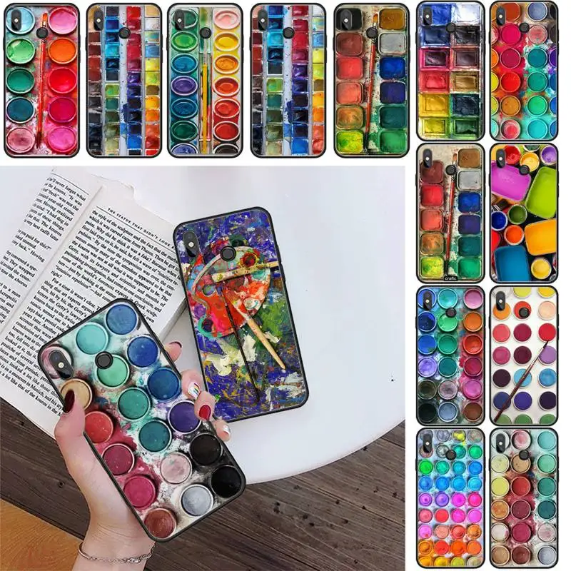 

Watercolors Set Paint Palette Painting Box Phone Case For Xiaomi Redmi Note10 Pro Note8 Pro 8T Note9 9S Redmi8 8A Note7 9C