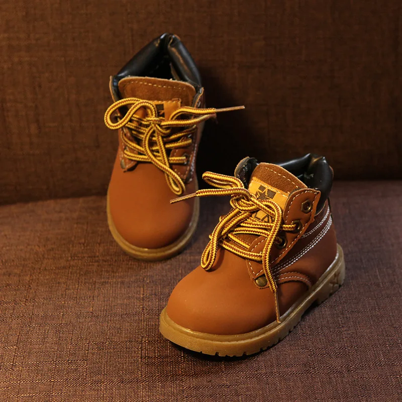 Зимняя детская обувь для малышей кожаные ботинки Martin детские зимние брендовые