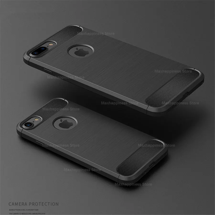 Ультратонкий силиконовый чехол для iPhone X XR XS MAX 5S SE 5 6 6S 7 8 Plus, резиновые чехлы из углеродного волокна для iPhone 11 Pro MAX чехол