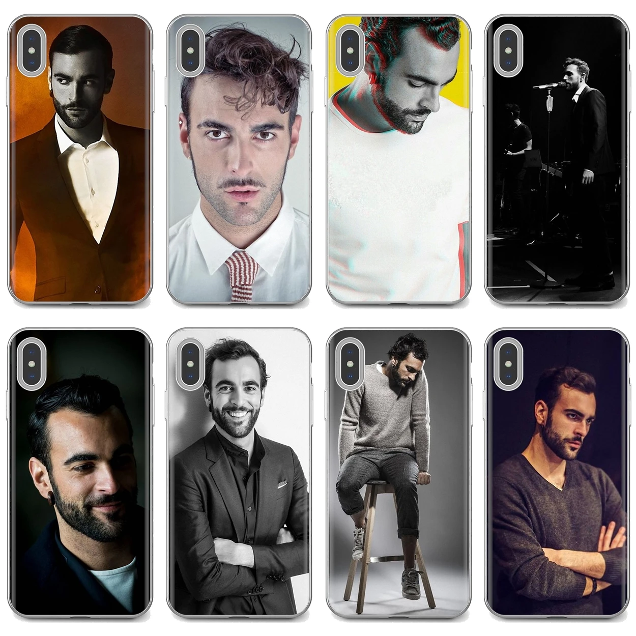 Мягкий чехол для Samsung Galaxy A10 A40 A50 A70 A3 A5 A7 A9 A8 A6 Plus 2018 2015 2016 2017 Marco Mengoni Music Sexy Men|Бамперы|