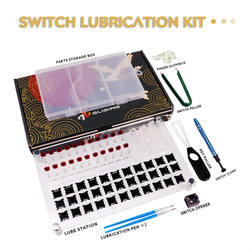 

33 Lube Station Switch Tester Opener Acrylic DIY Double-Deck Removal Platform Keycaps For Cherry Mechanical Keyboard