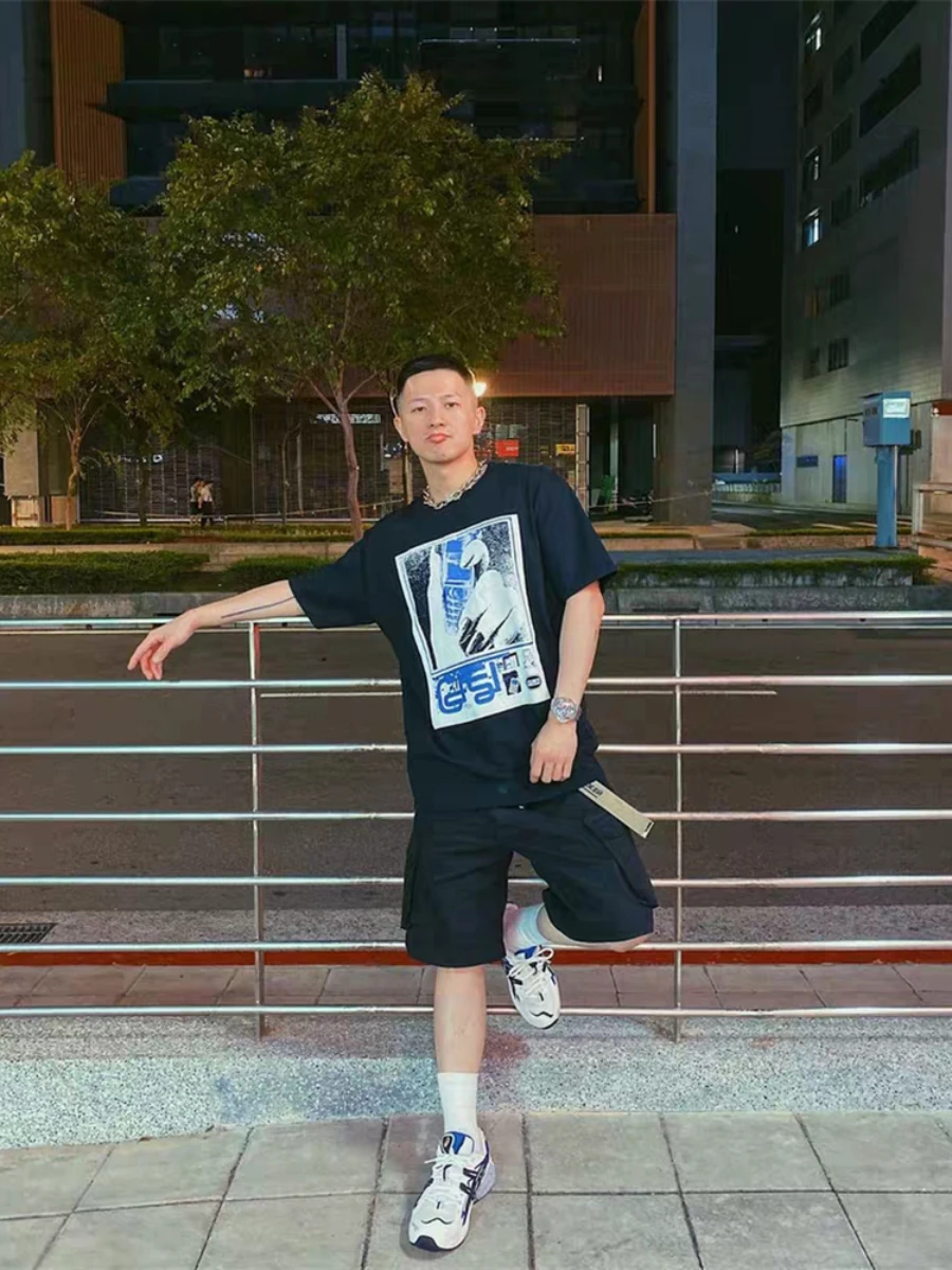 

2021 Summer Men and Women with The Same Fashion Trend All-match Classic Nokia Mobile Phone Loose Round Neck Printed T-shirt