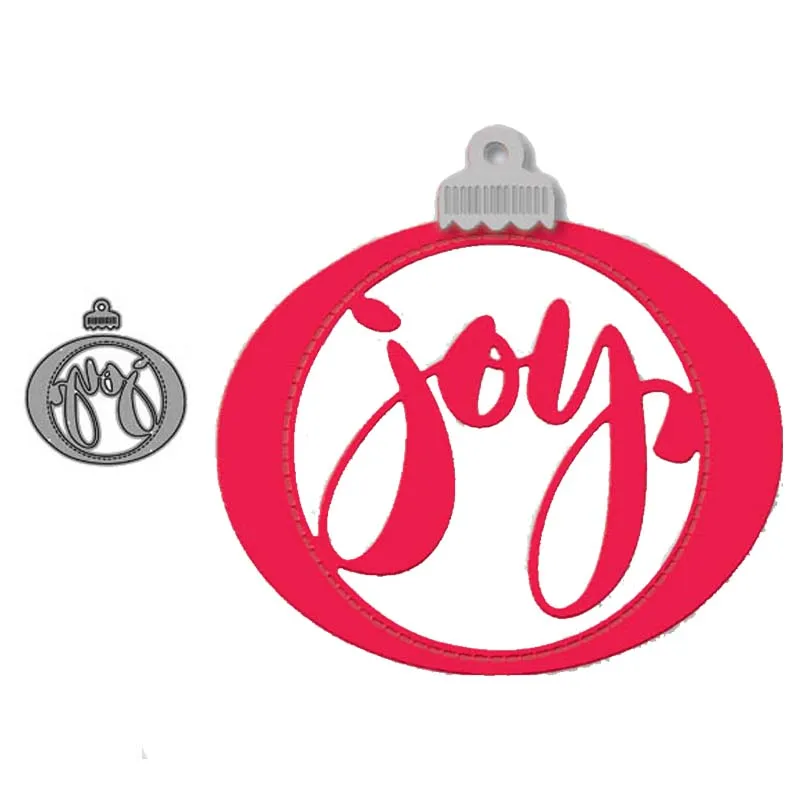 

New Design Metal Cutting Dies Joy Christmas Pendant Craft Stencil Diy Scrapbooking Handmade Card Make Shape Album Decor Model