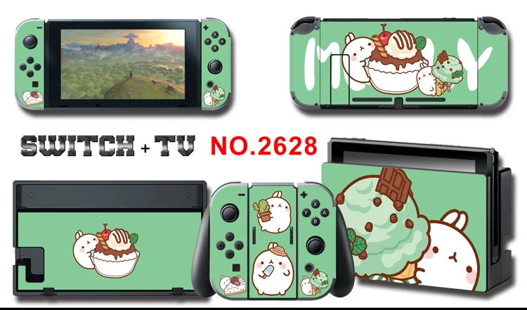 Защитная крышка наклейка Виниловая для консоли Nintendo Switch NS + контроллер