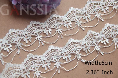 

1yard Width:6cm Water-Soluble Lace Trim Iovry White For Floral Accessories/ Wedding Decoration/ Gift Wrapping (SS-2229)